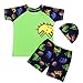 Produktbild feiXIANG Kleinkind Badeanzug Schwimmanzug Kleidung gedruckt Dinosaurier Kids Boy Top Swim Trunk hat Set(Grün 1,135-140CM)