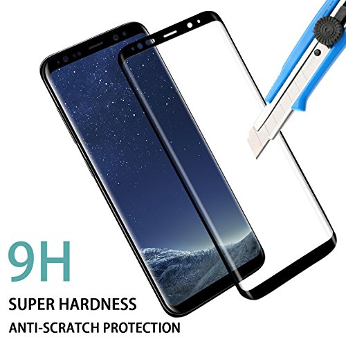 Samsung Galaxy S8 Plus Schutzfolie, Vitutech 3D Full Coverage Galaxy S8 Plus Glass Panzerglas Gehärteter Displayschutzfolie Anti-Kratz Displayschutzfolie Schutzfolie Screen Protector Für Samsung Galaxy S8 Plus- Schwarz - 4