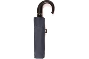 VOGUE Paraguas compacto y plegable para caballero puño ergonómico. Elegante y Funcional. Duomatic, apertura y cierre automático. Sistema Anti-viento (Wind Proof). (Azul)