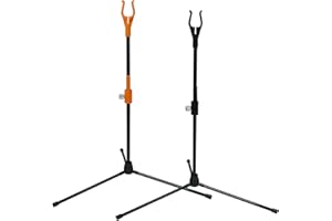 THREE ARCHERS Archery Bow Stand Fiberglass Rack Legs Stand for Recurve Compund Bow with Carrying bag