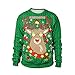 Produktbild MCYs Damen Christmas Schneemann Elk Drucken Lange Ärmel Tops Sweatshirts Bluse Christmas Pullover Weihnachtsmann Hoodies Sweatershirt Sweater