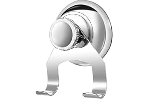 Zindoo Ventouses Crochet Ventouse avec 2 Crochet Évite de Percer Sous Vide Étanches Réutilisée pour Serviette Peignoirs Salle de bain Cuisine Chambre Voiture Raclette Argenté