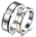 Via Mazzini Stainless Steel Lovers Delight Crystal Proposal Couple Rings For Boys And Girls (Ring0332) RS.765.00