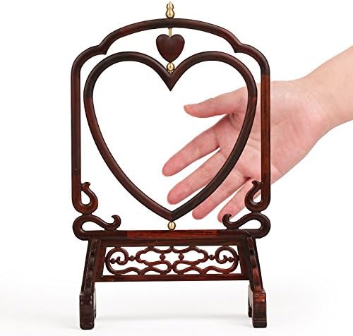 GFEI Rosewood carving decoration crafts mahogany wood quality Home Furnishing / heart-shaped jewelry frame rack hanging jade jade frame