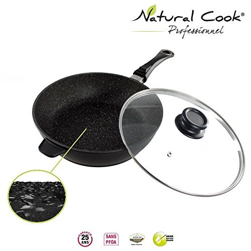 Sauteuse en pierre granité et céramique - tous feux dont induction - Natural Cook Professionnel (28 cm)