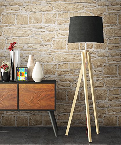 NEWROOM Steintapete Beige Vliestapete Stein Muster Stein schöne moderne und edle Design 3D Optik , inklusive Tapezier Ratgeber - 2