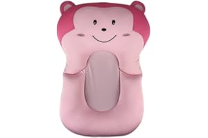 belupai Baby Bad Pad Neugeborenen Baby Faltbare Baby Badewanne Pad Stuhl Regal Neugeborenen Badewanne Sitz Infant Unterstützung Kissen Mat(Pinker Affe)