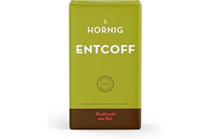 J. Hornig Café décaféiné moulu, Entcoff, 500g, café décaféiné au goût doux, café moulu pour cafetières filtres, cafetières à piston et cafetières à expresso