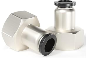 TAILONZ PNEUMATIC Female Straight 12mm Tube OD x 1/2 Inch BSP Thread Push to Connect Fittings PCF12-04(Pack of 10)