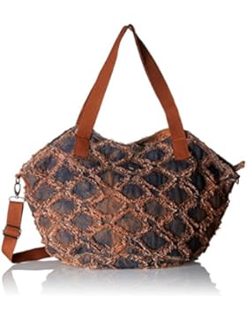 Sansibar Damen Zip Bag Henkeltasche, Braun (Rust), 25x28x31 cm