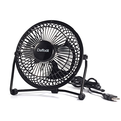 USB Tischventilator - Daffodil UFN100 - Für kühlen Kopf an heißen Sommertagen (Schwarz)
