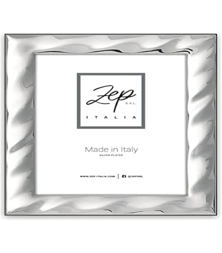 Cornice Da Tavolo ERICE In Silver Plated - Zep Srl - Formato 7x10 Cm - Posizionabile Orizzontalmente - Made In Italy - 2