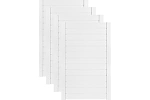 ‎DECOMEISTER DecoMeister Lamellentür weiß seidenmatt aus Holz Massivholz Holztür Schranktür mit geschlossenen Profilbretter für Kleiderschrank Möbelfronten 494x766 mm 4-er Pack lackiert