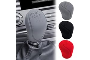 ZXCVWWE Housse de levier de vitesse universelle en silicone pour voiture, protège-levier, housse de frein à main en caoutchouc de silicone, poignée de levier 6 vitesses antidérapante en silicone avec