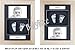 New Baby Handprint Footprint Casting Kit Solid Oak Photo Display Frame / Black 3 hole Portrait mount / Metallic Silver Paint by BabyRice