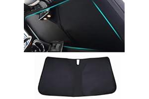 SAXTZDS Convient pour Audi A3 8P Sportback 2003-2013, pare-brise avant, pare-soleil de voiture, protection solaire intérieure de voiture Noir