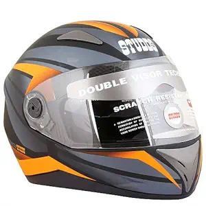 Studds Shifter D2 Decor Full Face Helmet N10 - Matt Black with Orange XL