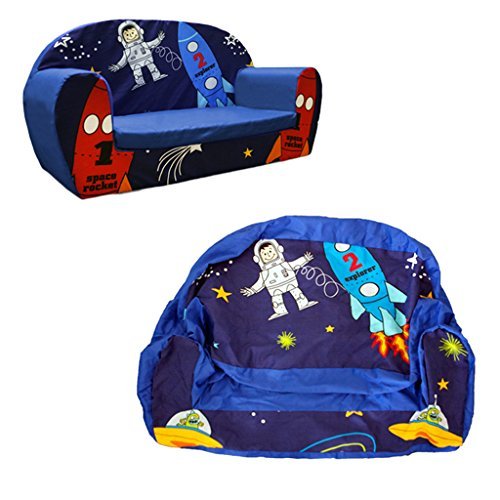 Ready Steady Bed Space Boy Cover for Children's Foam 2 Seater Sofa