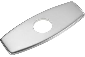 M METERXITY Bänkplatta för kran, 15 cm hålskydd Bänkplatta för badrum/kök, 304 rostfritt stål Escutcheon-kranplatta [borstad silver]