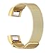 Produktbild Fitbit Laden 2 Band, smarmate vollständig Magnetverschluss Verschluss Mesh Schlaufe Edelstahl Milanaise Armband für Fitbit Laden 2, gold