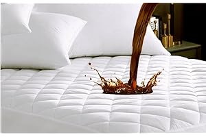 PLANETOID Quilted Waterproof Mattress Protector Double with Extra Deep Fitted Sheet protects against Anti Allergy perfect Breathable Mattress bed Protectors & Toppers Pad Cover (137 x 190 + 40cm)