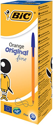 BIC Kugelschreiber Orange fine / 20 Kulis in Blau / Strichstärke 0,35 mm – fein / Dokumentenecht - 17