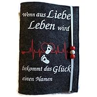 Mamipass hülle aus Filz Füsschen mit Pulsschlag