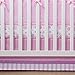 BreathableBaby Cotton Crib Skirt, Pink/Grey