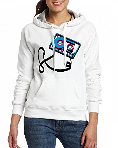 Preisvergleich Produktbild 3D Audio Cassette Womens Hoodie Fleece Custom Sweartshirts