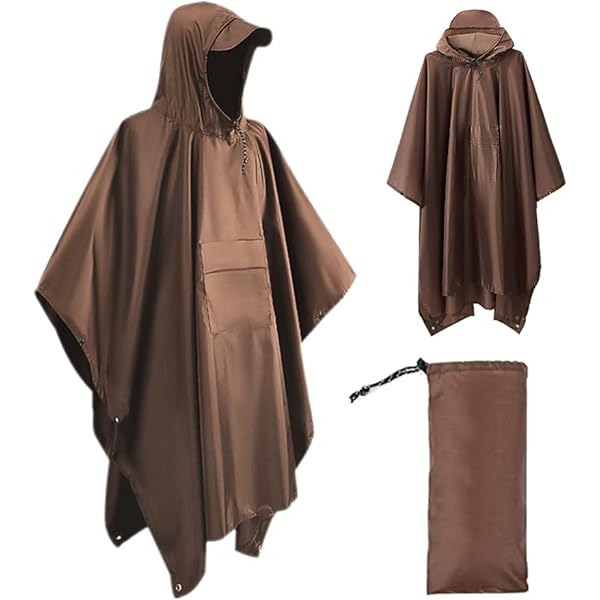 Poncho Antipioggia Monouso - 12 Pezzi Impermeabili Con Cappuccio - Emergenza Outdoor E Trekking - Foto 9