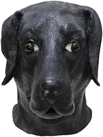 State Of Latex ® Latex Full Head Animal Realistic Labrador Dog - BLACK Fancy Carnival Party Photography Halloween Mask