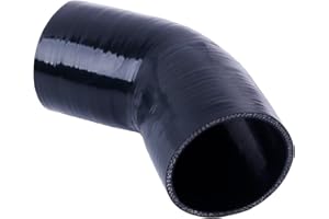 LUXERAD,45 Degree ID 3.5"(89mm) Elbow Silicone Coupler Hose,Length 102mm One Leg,4-Ply Reinforced Turbo Intercooler Intake Piping Industrial Hydraulic Hoses