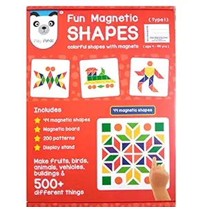 Play Panda Fun Magnetic Shapes Type 1 with 44 Magnetic Shapes