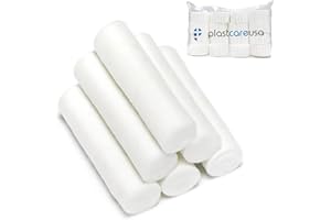PlastCare USA 800 Count Dental Gauze Rolls - Dental Cotton Rolls for Mouth - Nose Bleed Plugs for Kids or Adults - Highly Absorbent Nose Bleed Stopper & Mouth Gauze - Non Sterile 1.5 Inch Rolled