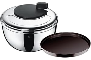 WMF Wirówka do sałaty Cromargan stal szlachetna nierdzewna srebrna 25,4 x 25,4 x 15,8 cm