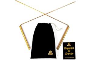 ESOAS Baguettes DE SOURCIER - Fabrication Artisanale Française, Idéal Radiesthésie et Géobiologie, Radmaster parallèles coudées en L - Laiton (cuivre/Zinc) - [Garantie à Vie] + Guide PDF Offert