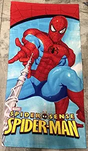 JBG Home Store Micro Cotton 300 GSM Printed Beach/Pool Towel for Kids/Boy/Girls/Man/Women-Size Large(75 x 150 cm,Multicolor)-Spiderman(Pack of 1)
