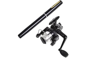WEDUSPATY Mini Stylo à pêche à Apparence, Mini-Stylo à pêche en Apparence de Stylo à pêche à Roue Portable Portage de pêche Hiver