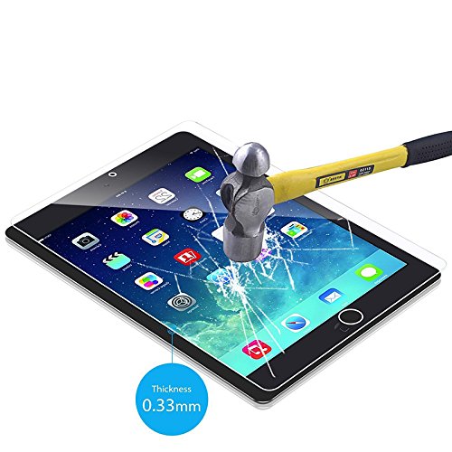 JETech 2-Pack iPad Air 1 / 2, iPad Pro 9.7 Gehärtetem Glas Panzersglas Premium Folien Schutzfolie Displayschutz Screen Protector – 0338A - 3