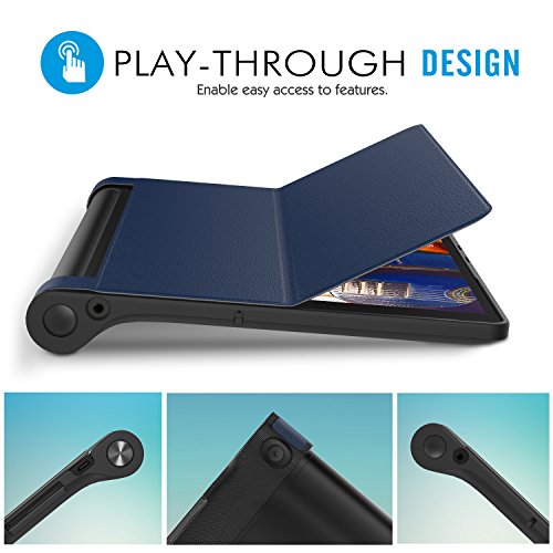 MoKo Lenovo YOGA Tab3 Plus 10.1 Hülle – Ultra Leightweight Slim Schutzhülle Smart Cover für Lenovo YOGA Tab 3 Plus (YT-X703F) 10.1 Zoll 2016, Marineblau - 6