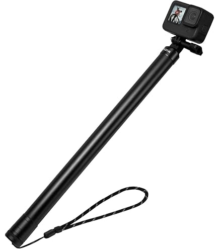 Perche à Selfie Télescopique GlasFlength Pour GoPro/Insta360/DJI - Alliage Aluminium - 18.5 à 49cm