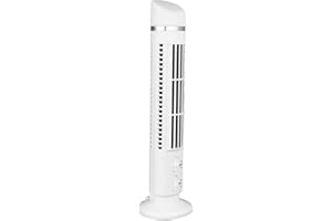 Wifehelper Flügelloser Turmventilator, 90 Grad Oszillierende Ventilatoren für den Innenbereich, Leiser Tragbarer USB-Tischventilator mit Licht für Zuhause, Schlafzimmer, Büro (WHITE)