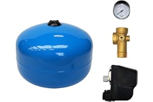 ELBI Kit Surpresseur Eau Sphérique 24l - 1" Avec Pressostat Et Manomètre