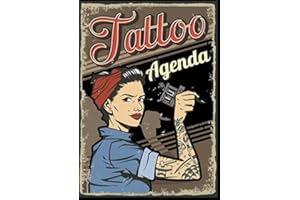 Tattoo agenda: Semainier à compléter pour salon de tatouage | Format A4 | Un agenda à compléter peu importe la date, profitez de chaque page sans en gaspiller aucune ! Cadeau pour tatoeur