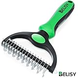 Hundebürste & Katzenbürste von BELISY – professioneller Fell-Pflege-Kamm für Hund & Katze von klein bis groß - Unterwolle & Verfilzungen & lose Haare kinderleicht entfernen – Hunde-Kamm & Katzen-Kamm – Fell-Bürste & Fellstriegel – für Mittleres bis Langhaar – Unterfellbürste/Unterwollbürste