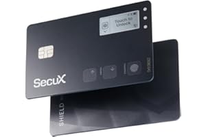 SecuX Shield Bio Crypto Hardware - Autenticación biométrica segura, tarjeta de almacenamiento en frío para NFT, Bitcoin, Ethereum, Cardano, ERC20, BEP20 y más