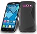 Produktbild Alcatel One TOUCH POP C9 Silikonhülle in SCHWARZ von Cadorabo - S-Line Design TPU Schutzhülle Handyhülle Bumper Case Backcover in OXID SCHWARZ