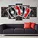 Produktbild Painting Abstract Art Wall Modular Pictures Living Room Framed 5 Panel Playing Cards Home Decor Canvas HD Printed