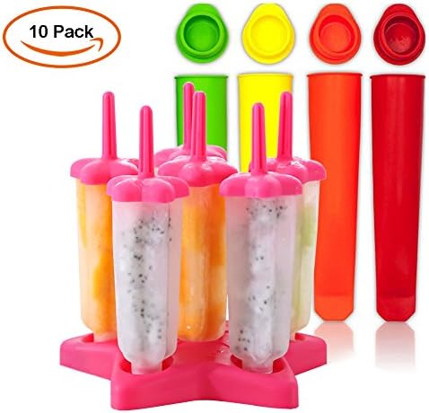 Popsicle Molds, EarthSave Silicone Ice Cream Lolly Maker DIY Ice Pop Molds Rectangle Shaped Popsicle Mould-Food Grade, BPA Free -In Summer for Your Kids