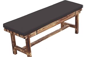 Waigg Kii Waterproof Garden Bench Cushion 2/3 Seater Outdoor Indoor,100/120cm Garden Bench Cushions Seat Pad Mat for Swing Patio Garden Home (100x30cm,Dark grey)